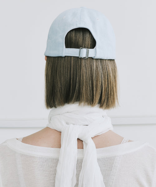 NICOLE LETTERING BALL CAP #徐睿知同款! - 9 COLORS SKY BLUE