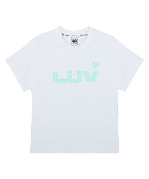 SY LUV DOT TEE - 3 COLORS WHITE
