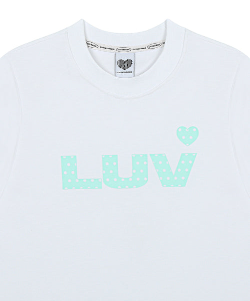 SY LUV DOT TEE - 3 COLORS WHITE