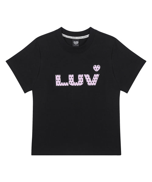 SY LUV DOT TEE - 3 COLORS BLACK
