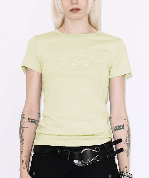 BACK CROSS TEE - 5 COLORS LEMON