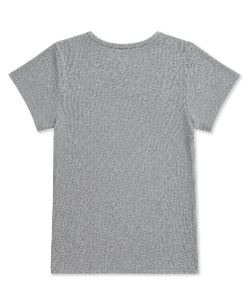 ABOVE DREAM LETTERING SNAP BUTTON SLEEVE - 3 COLORS GREY