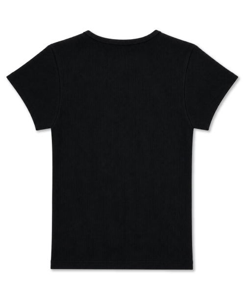 ABOVE DREAM LETTERING SNAP BUTTON SLEEVE - 3 COLORS BLACK