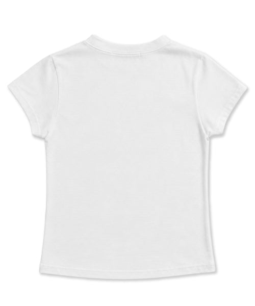 PONY GRAPHIC DIAGONAL BUTTON T-SHIRT - 2 COLORS IVORY