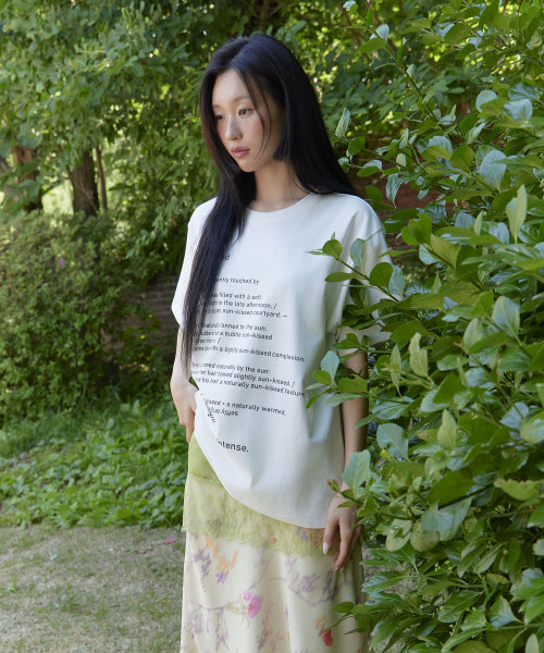 SUNKISSED LETTERING PRINT T-SHIRT - 2 COLORS