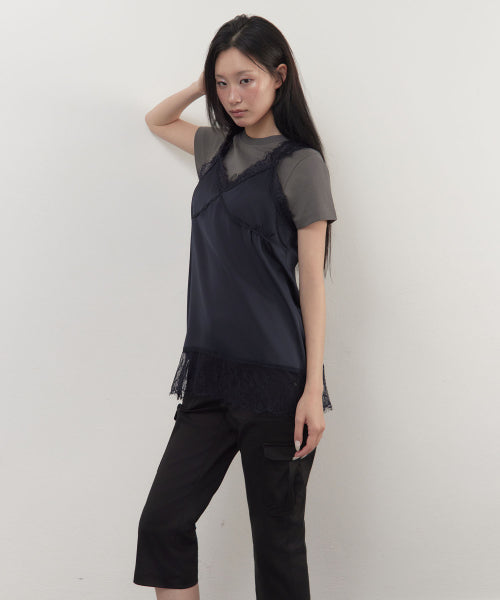 SATIN LACE SLEEVELESS - 3 COLORS