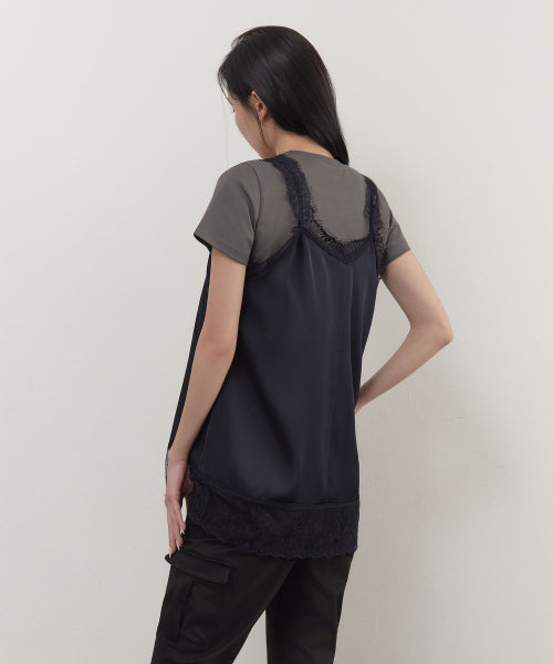 SATIN LACE SLEEVELESS - 3 COLORS