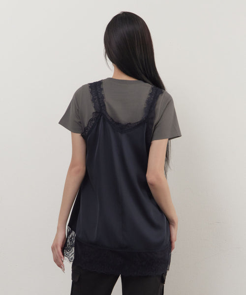 SATIN LACE SLEEVELESS - 3 COLORS