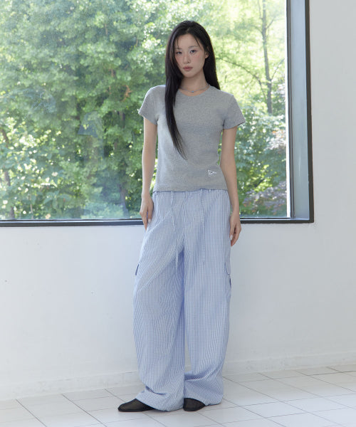 TINY CHECK BANDING PANTS - 2 COLORS