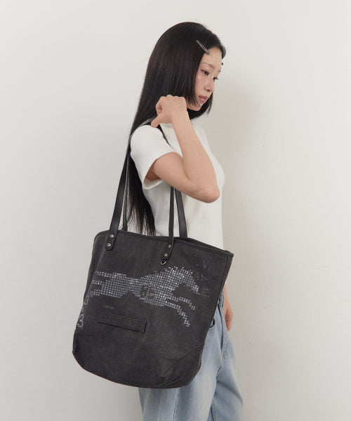 HORSE PRINT COTTON BAG - 2 COLORS