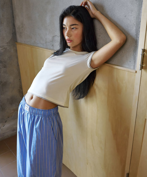 ALL DAY SLIM FIT LAYERED TOP - 9 COLORS IVORY