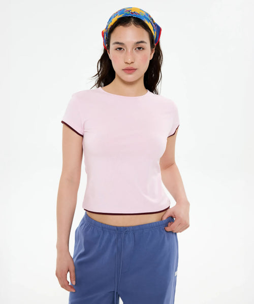 ALL DAY SLIM FIT LAYERED TOP - 9 COLORS PINK