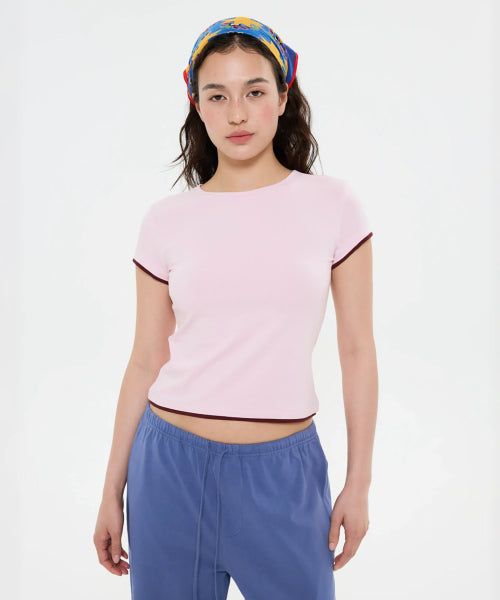 ALL DAY SLIM FIT LAYERED TOP - 9 COLORS PINK