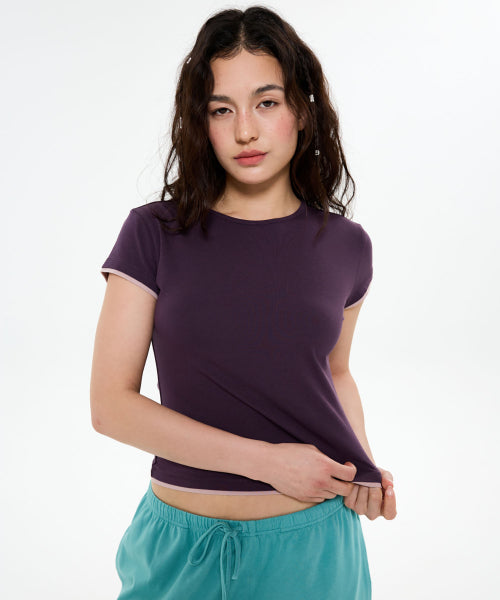 ALL DAY SLIM FIT LAYERED TOP - 9 COLORS AS SHOWN