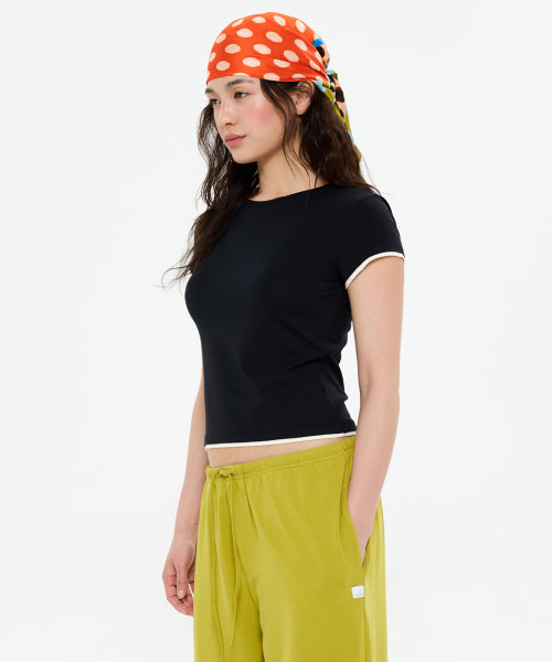 ALL DAY SLIM FIT LAYERED TOP - 9 COLORS BLACK