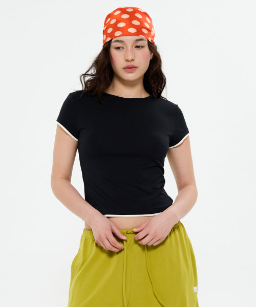 ALL DAY SLIM FIT LAYERED TOP - 9 COLORS BLACK