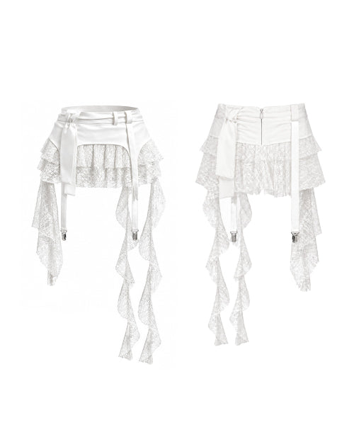 SHAPED VEIL SKIRT - 2 COLORS WHITE