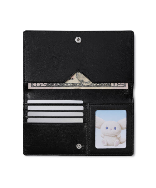 TRIANGLE SLIM WALLET BLACK