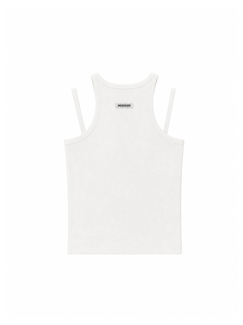 MEENDERI CURVE STRAP SLEEVELESS - 4 COLORS WHITE