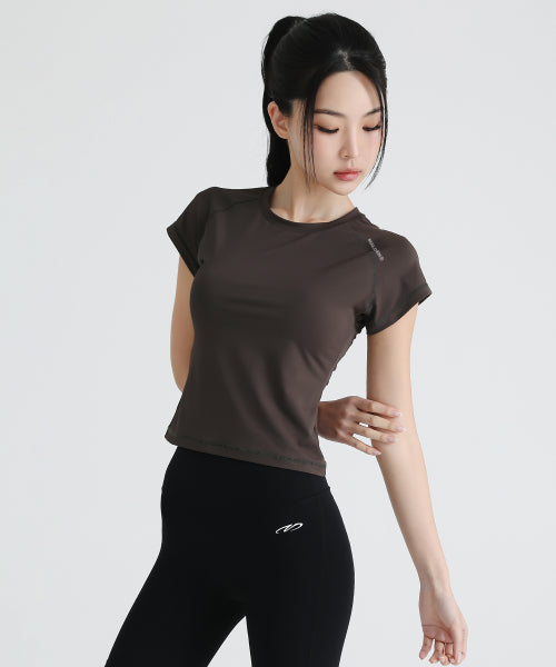 WOMEN GHOST WET RUNNING SHORT SLEEVE - 3 COLORS BROWN