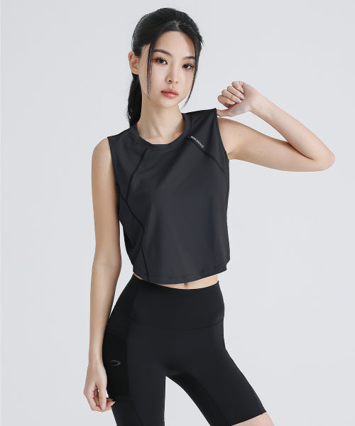 GHOST WET RUNNING CROP TOP - 3 COLORS BROWN