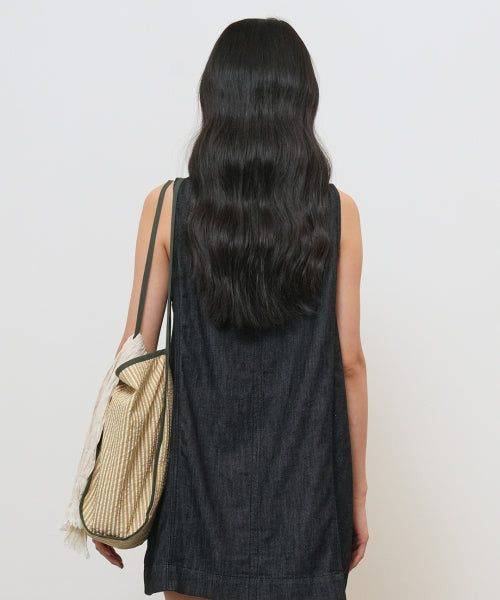 GENERAL IDEA MINIMAL TWILL DRESS - 2 COLORS NAVY