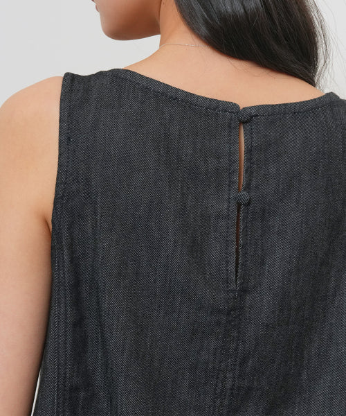 GENERAL IDEA MINIMAL TWILL DRESS - 2 COLORS NAVY