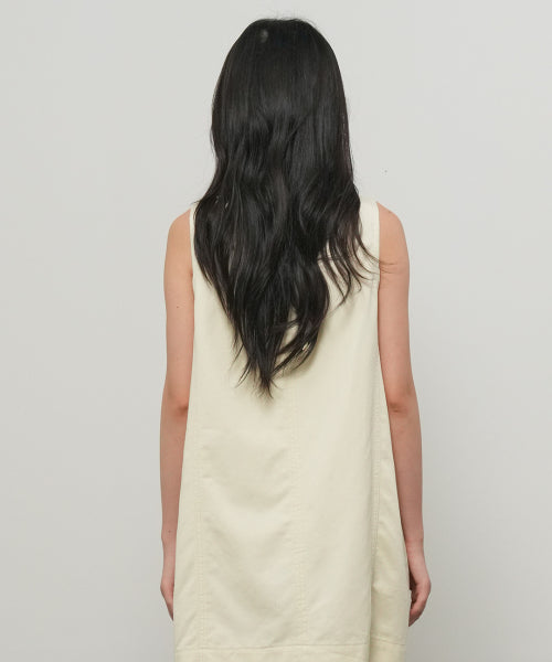 GENERAL IDEA MINIMAL TWILL DRESS - 2 COLORS IVORY