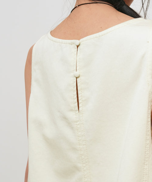 GENERAL IDEA MINIMAL TWILL DRESS - 2 COLORS IVORY