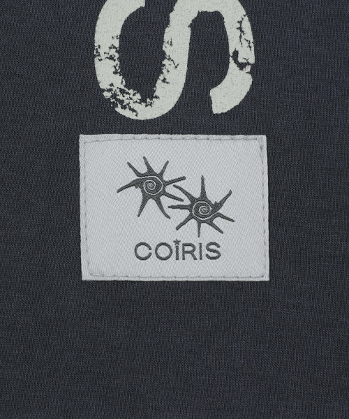 SIDE LETTERING SHORT SLEEVE TEE CHARCOAL