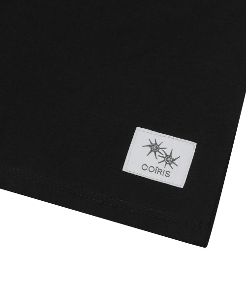 LONECK BACK LETTERING SHORT SLEEVE TEE - 3 COLORS BLACK