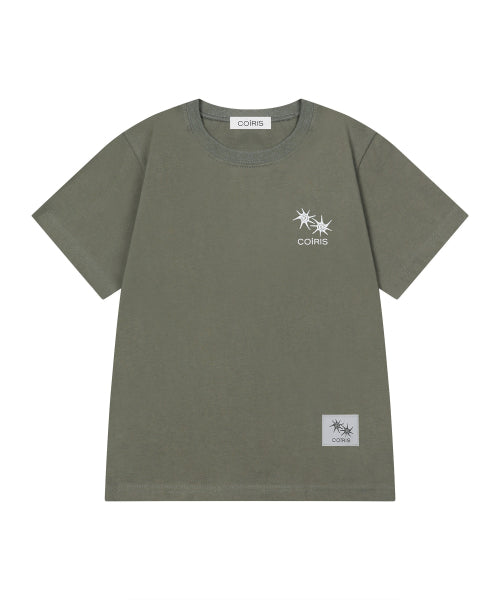 LONECK BACK LETTERING SHORT SLEEVE TEE - 3 COLORS BLACK