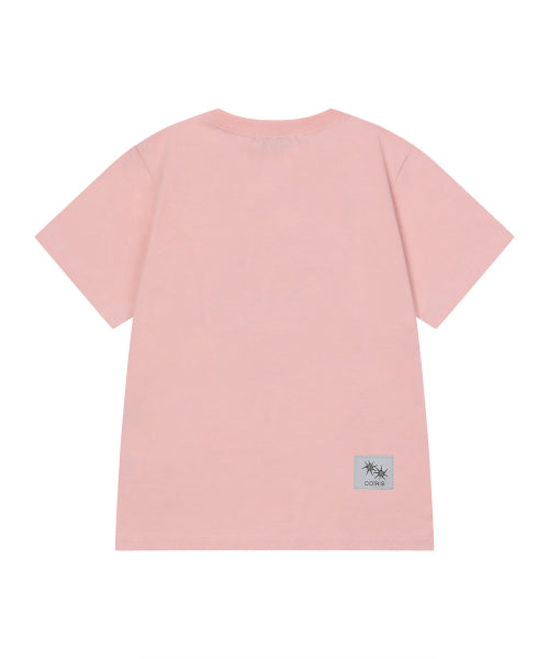 DOT SHORT SLEEVE TEE - 2 COLORS PINK