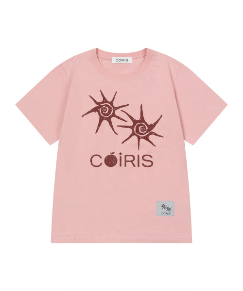 DOT SHORT SLEEVE TEE - 2 COLORS PINK