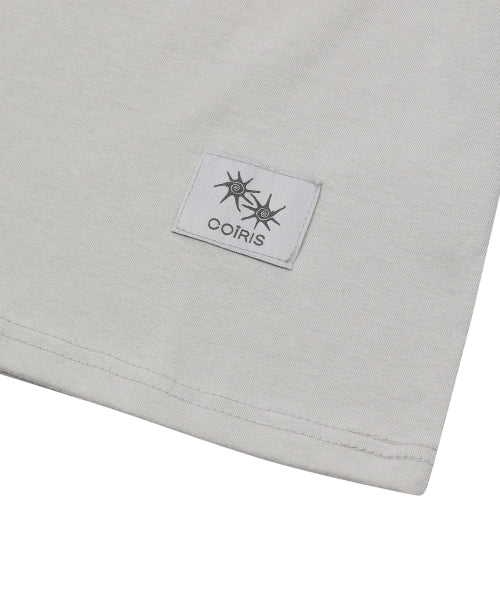 LETTERING CONTRAST SHORT SLEEVE TEE GREY