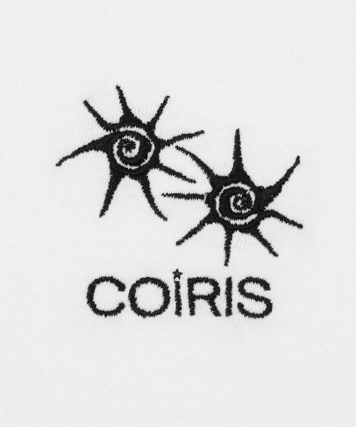 LORA SMALL LOGO ROUND NECK CONTRAST LONG SLEEVE TEE - 3 COLORS BLACK