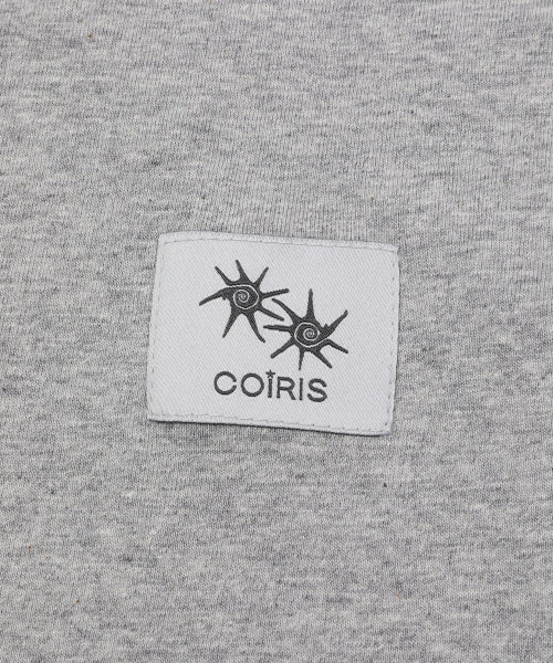 LORA SMALL LOGO ROUND NECK CONTRAST LONG SLEEVE TEE - 3 COLORS BLACK