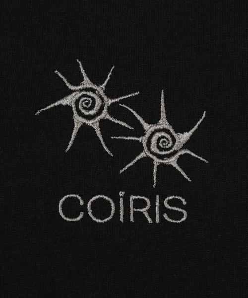 LORA SMALL LOGO ROUND NECK CONTRAST LONG SLEEVE TEE - 3 COLORS BLACK