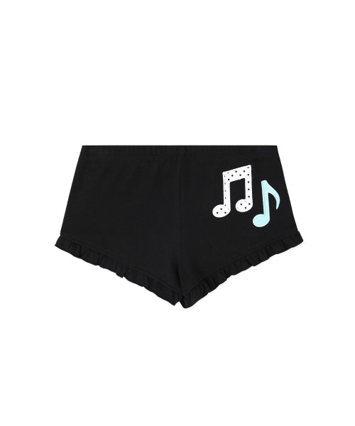 FRILL MICRO SHORTS - 2 COLORS BLACK