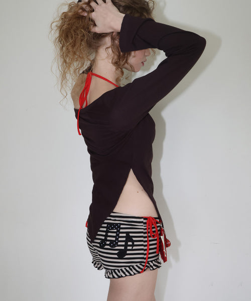 FRILL MICRO SHORTS - 2 COLORS AS SHOWN