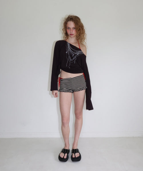 FRILL MICRO SHORTS - 2 COLORS AS SHOWN