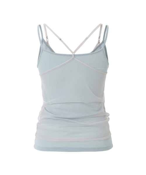 MIRECO SOFT MESH LAYER CAMI - 2 COLORS AS SHOWN