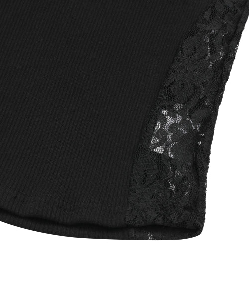 LACE SLEEVELESS - 3 COLORS BLACK