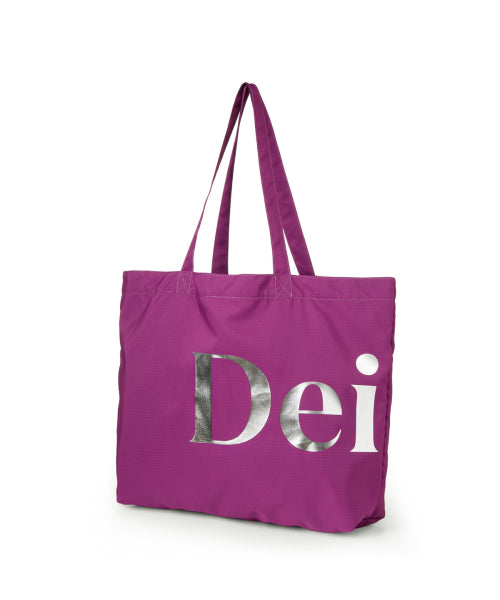 POINT LOGO SHOULDER BIG BAG - 5 COLORS PURPLE