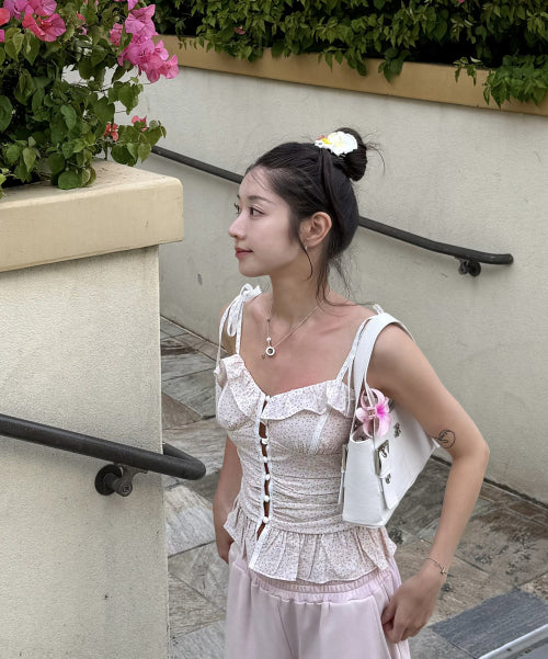 FLOWER TOP - 2 COLORS PINK
