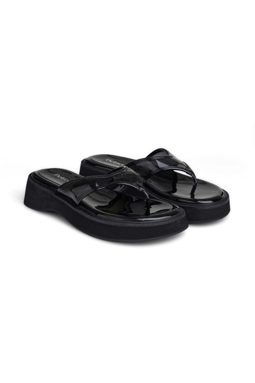 JELLY FLIP FLOP - 6 COLORS BLACK