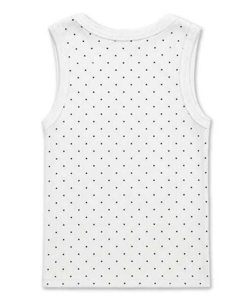 DOT SLEEVELESS - 3 COLORS WHITE
