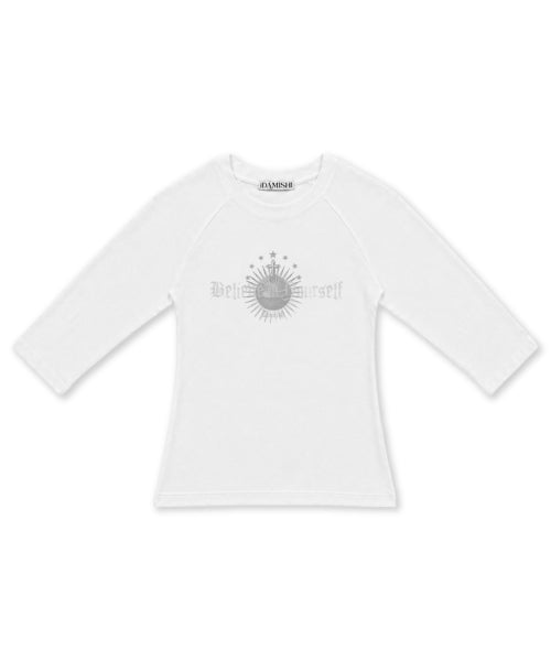 3/4 SLEEVE T-SHIRT - 2 COLORS IVORY