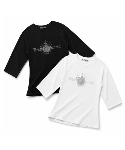 3/4 SLEEVE T-SHIRT - 2 COLORS IVORY