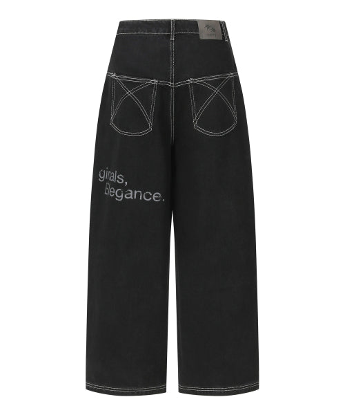 TEE LOGO TEE PANTS UNISEX BLACK